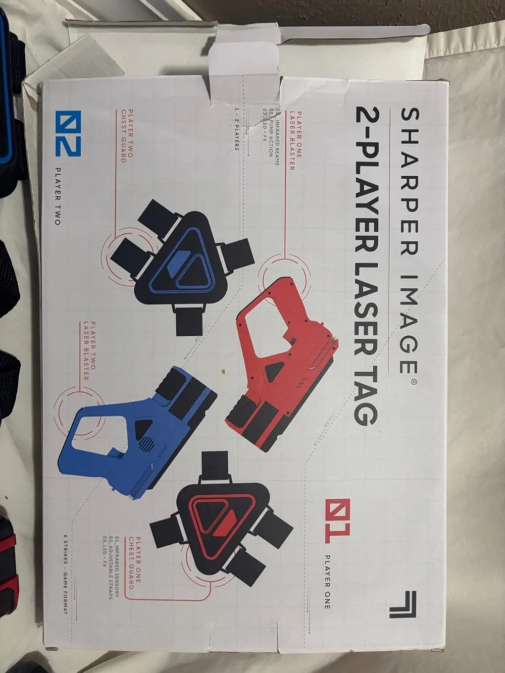 Sharper Image Red & Blue 2-Player Laser Tag Set -Barely used
